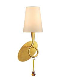 Paola Gold-Cream Wall Lights Mantra Armed Wall Lights
